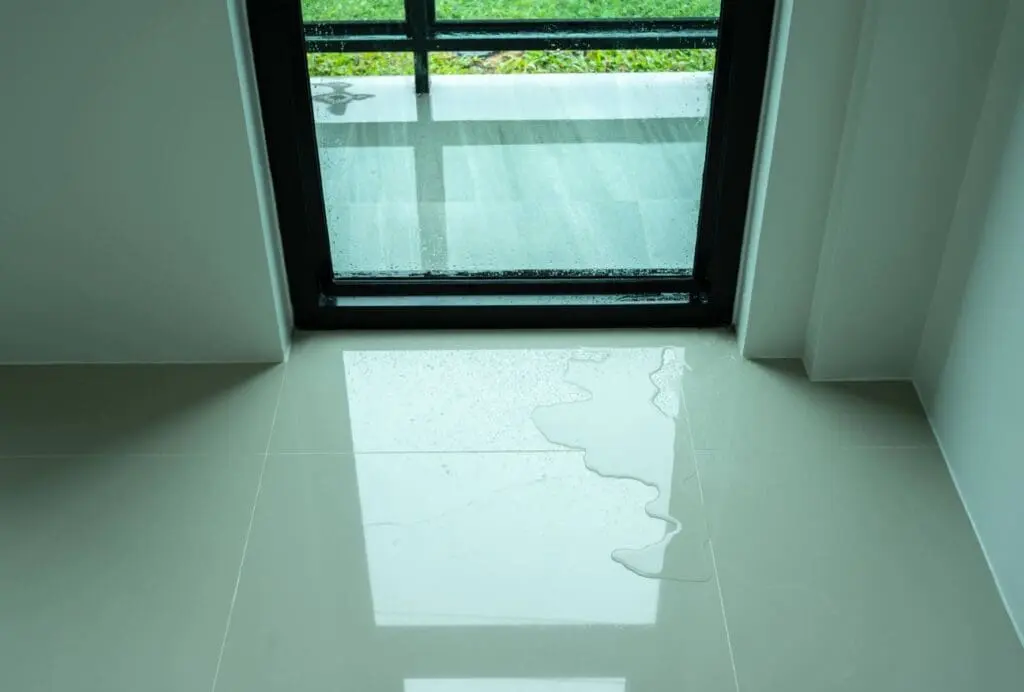 rain came inside the house
